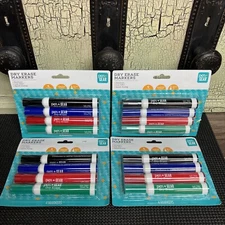 Pen + Gear Jumbo Dry Erase Markers,  Low Odor, Chisel Tip, 4EA Multicolor 4 Pack