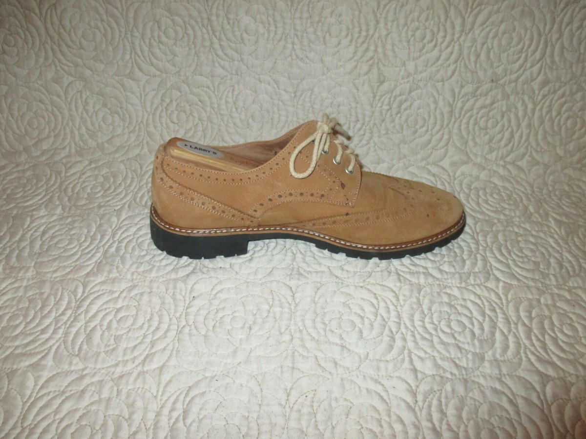 Mike Konos Made in Italy Tan Suede Wingtip Oxford Shoes Sz  display picture 1