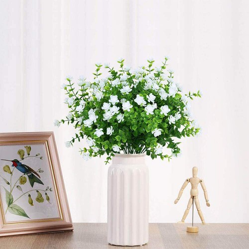 2-30PC Artificial Flowers Fake Outdoor UV Resistant Boxwood Plants Shrubs Decor - Picture 12 of 19