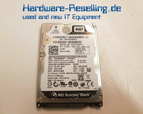 Western Digital Scorpio Black 320GB,Intern,7200RPM