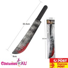 21" Machete Bloody Knife Jason Slasher Friday Blade Scream Halloween Accessories