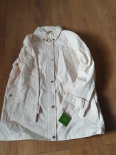 *brand New* Womens Kate Spade Cream K17779 Trench Coat With Hood. Size L