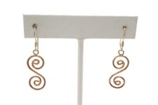 Sterling Silver 925 Dangle Earrings Swirl Maze