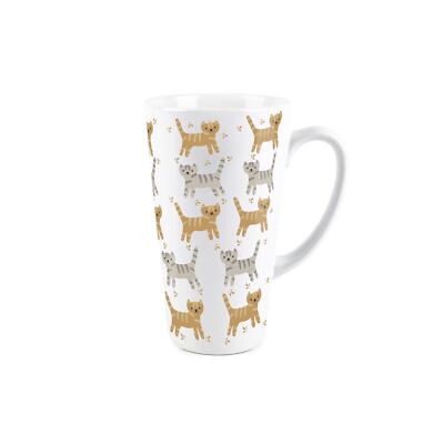 Katzen große Latte Tasse - süße Katzenliebhaber Kaffee/heiße Schokolade Tasse Geschenk