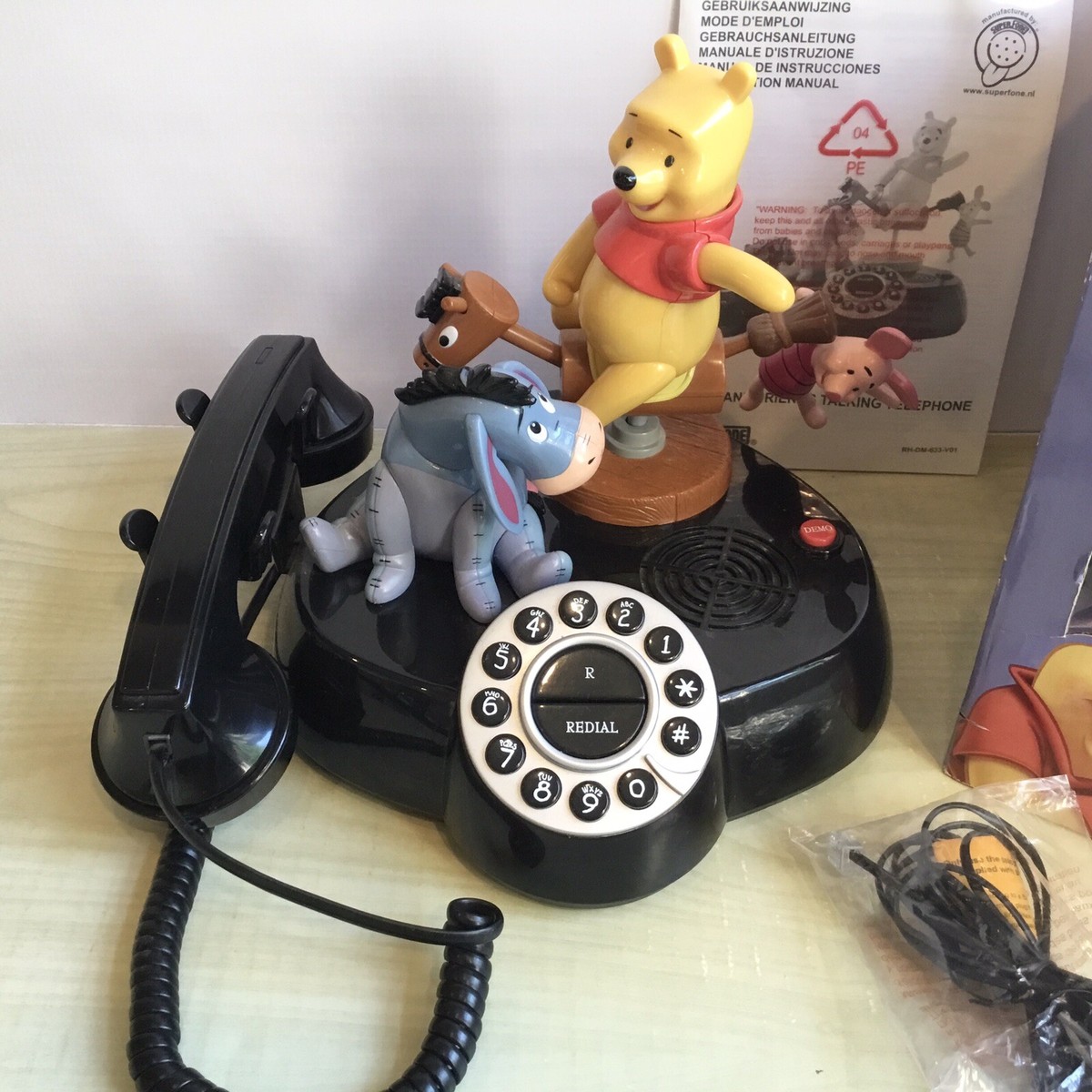ぬいぐるみ WINNIE POOH ANIMATED TALKING TELEPHONE Winnie the Pooh Talking Animated Telephone with Piglet and