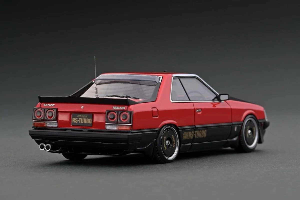 ignition model IG2327 1/43 Nissan Skyline 2000 RS-Turbo R30 Red / Black Model