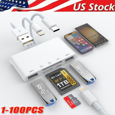 #ad #ad 5 in 1 Memory Card Reader USB 3.0 OTG Adapter SD Card Reader For iPhone iPad LOT $565.90