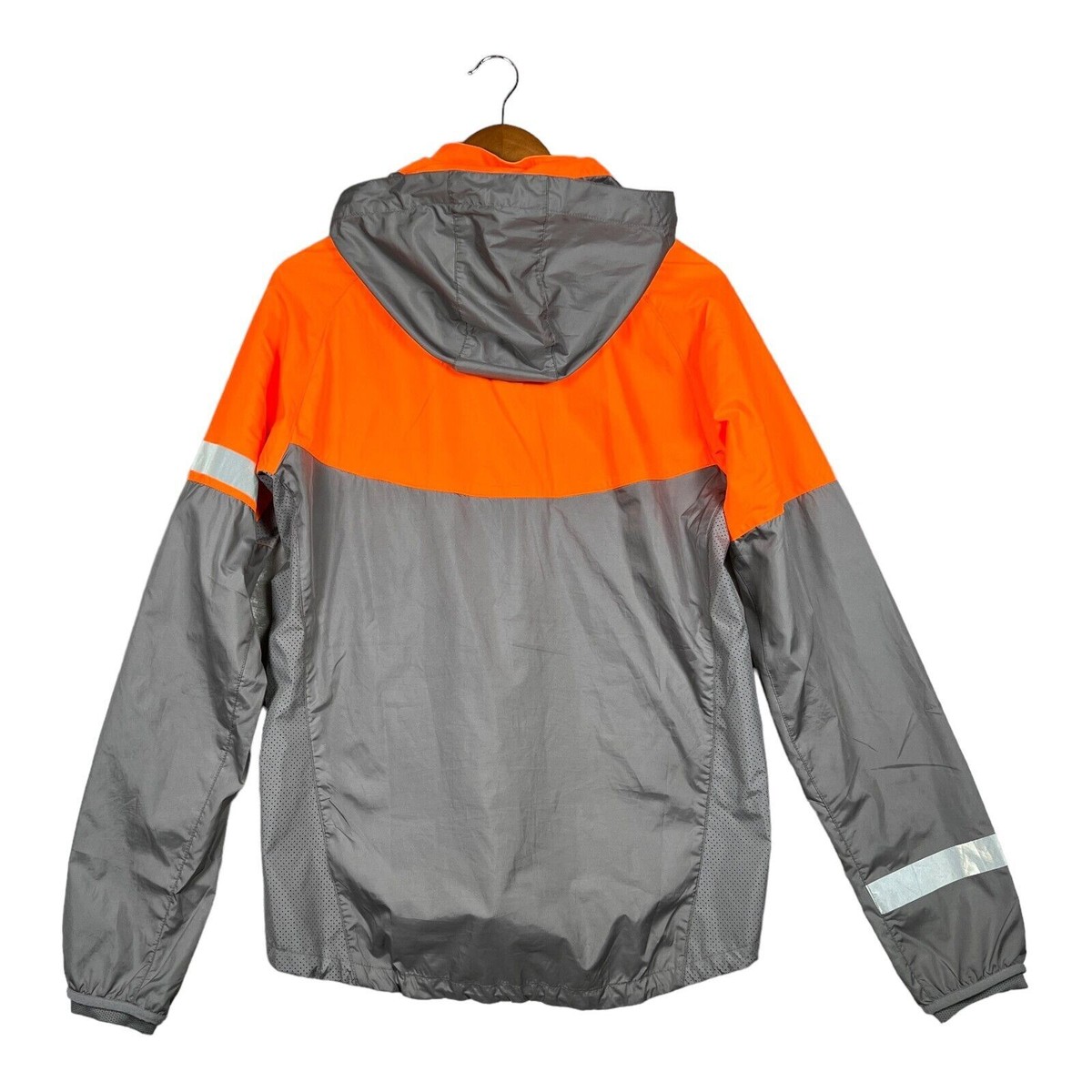Nike ジップアップジャケット グレー/オレンジ Nike Men's Orange Gray Zip-Up Hood Long Sleeve Running Vapor