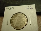 1930 - Canada - silver 25 cent coin - Canadian quarter