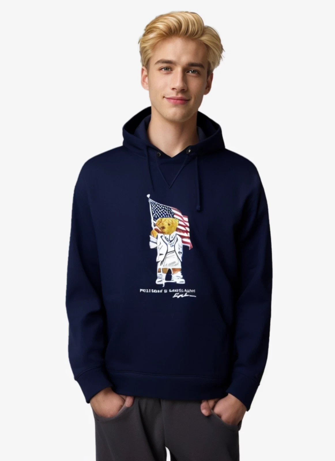 Polo Ralph Lauren USA American Flag Bear Hoodie Sweatshirt Sweater NWT all Sizes