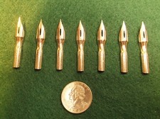 LOT OF 7 NOS OLD VTG FOUNTAIN PEN NIBS BY "R. ESTERBROOK" USA MADE, RADIOPEN