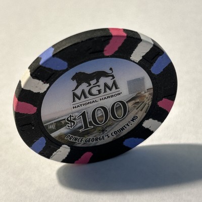 MGM National Harbor - $100 Casino Chip - Prince George's County