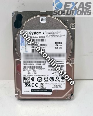 ST300MM0026 - 300GB 10KRPM SAS 6Gb/s 2.5-inch SED HDD IBM/Seagate (Zero Hours)
