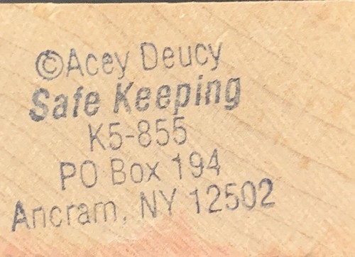 Acey Deucy Safe Keeping Pocket Watch Collage Female Profile Rubber Stamp - Picture 3 of 3