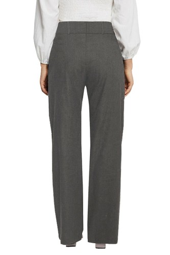 Pantalones formales de trabajo de oficina para mujer pierna ancha cintura alta a medida - Imagen 4 de 13