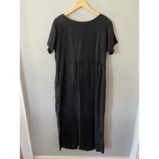 Vintage Bowman New York 100% Black Linen Dress