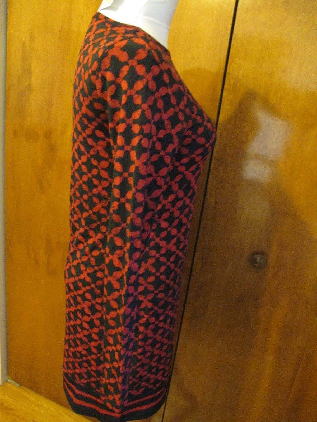 Michael Kors women’s printed red blaze boat neck jersey shift dress Xmall NWT