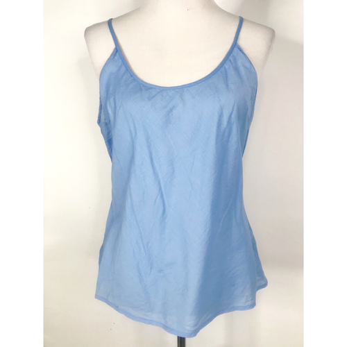 Soft Surroundings Top Womens Medium Blue Embroidered Layered Cami Beachy Boho - Picture 13 of 16