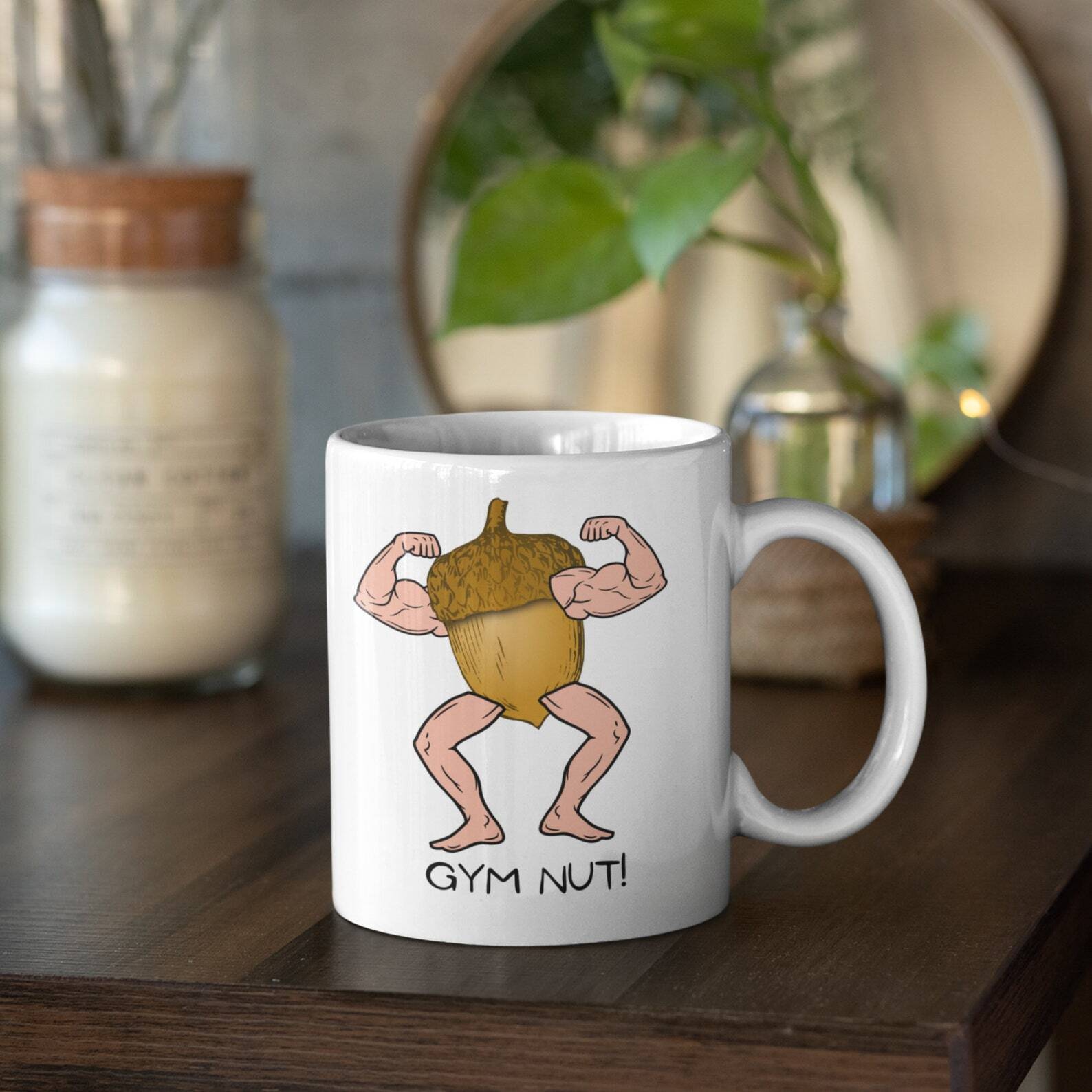 Gym Nut Mug - Perfect Workout Gift for Bodybuilders & Fitness Lovers   