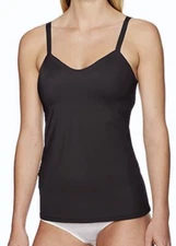 NAOMI NICOLE No Side Show BLACK Control Cami Shapewear Tank Top Womens Sz S M