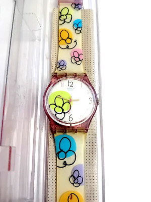 Swatch Gent Bees Paradise GP119 2002 Vintage Armbanduhr 90er Neu NOS