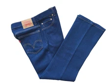 Levis Jeans Mens Dark Wash Zip Fly Stretch 5 Pocket Bootcut Denim Sz 36x32 Blue