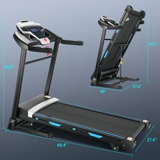 3.25HP Folding Electric Treadmill with 15 Auto Incline Running Machine for Home