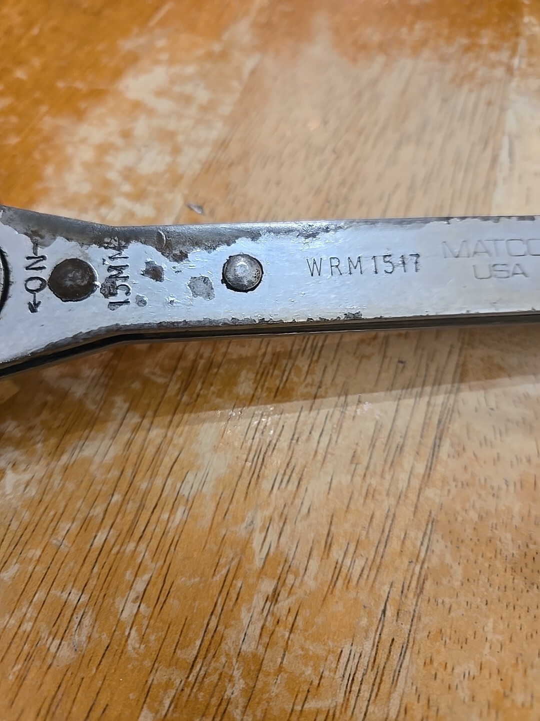 Matco Tools 15MM-17MM 12PT Chrome Ratcheting Box End Wrench Ugly ...