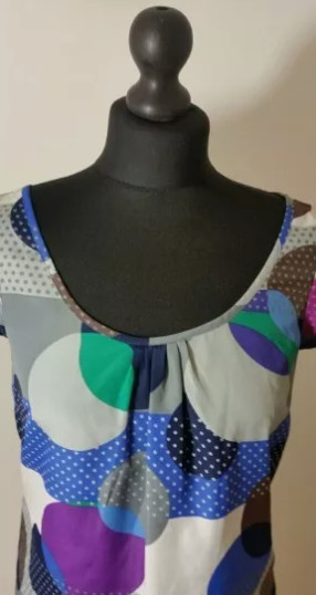 Monsoon Satin Blouse Size 8 UK 36 Cap Sleeve Scoop Neck Top Shirt Smart Casual image 8