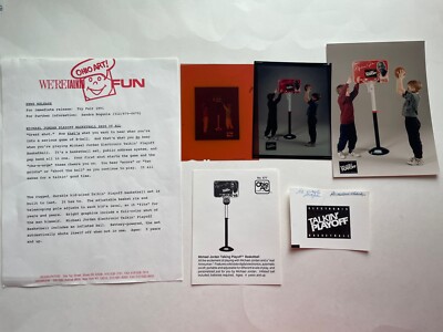 Michael Jordan 1991 Ohio Art Press Release & Negatives Talkin Playoff Hoops Game