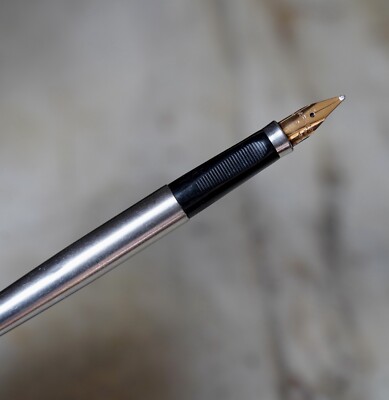 Stylo Plume Parker 75 Flighter Flat Top - Plume En Or Massif 18 Carats - Version Rare - Occasion