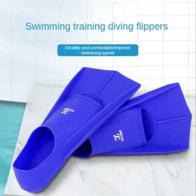 Silicone Fins Kids Adult Training Short Fins Men Women Swimming Diving Equipment