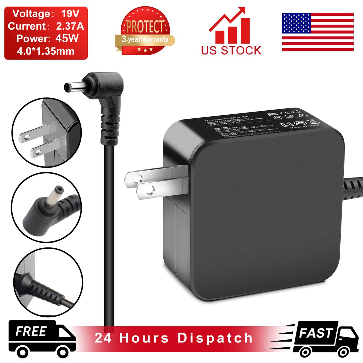 HonzcSR AC/DC Adapter Compatible For ASUS VivoBook Flip 14 - Foto 8