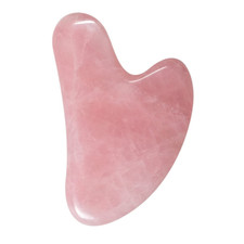 Natural Rose Quartz Facial Jade Gua Sha Stone Beauty Massage Tool Face Massager