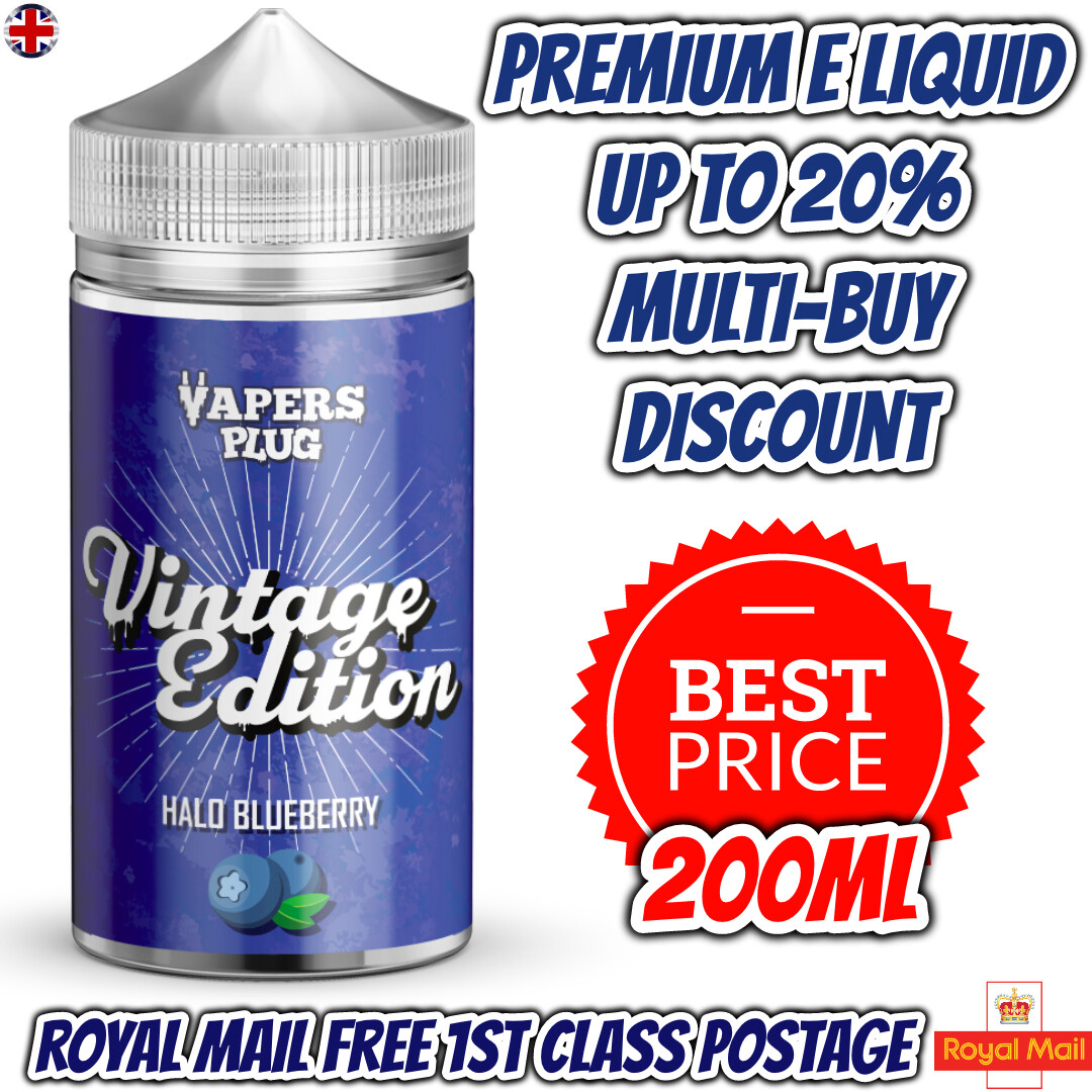 halo vape juice uk Halo Blueberry Vintage Edition E liquid Eliquid Vape Juice Ecig Flavour  200ml