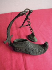 Ancienne Lampe à Huile en BRONZE Chaussure