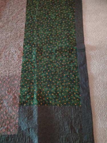 Bear Paws Quilt Handmade Pieced Machine Quilted 63×80 Camp Bear Trees Leaf(#B183 - Picture 18 of 20
