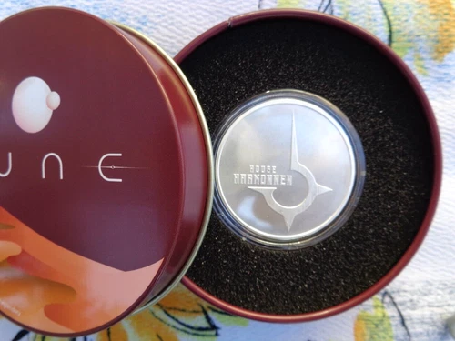 1 oz. Dune HOUSE HARKONNEN BU round .999 silver In Gift Tin