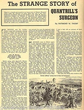 Quantrill Guerillas Surgeon DR. John W. Benson