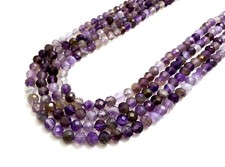 Natural Purple Amethyst Faceted Round 4mm Gemstone Beads - RNF21
