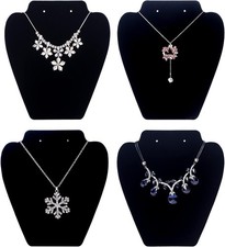 4 Pcs/Set Velvet Necklace Display for Selling Jewelry Holder Stand for Show Neck