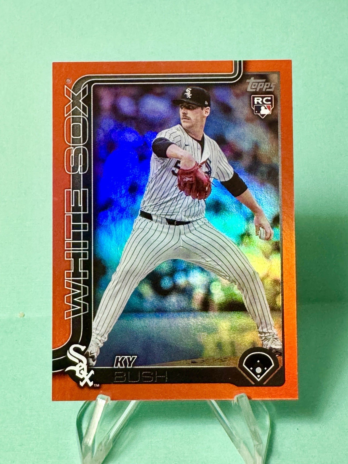 2025 Topps Series 1 Ky Bush RC Orange Rainbow Foil 16/25 Chicago White Sox