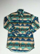  VINTAGE 70's Roper Western Long Sleeve Button Down Shirt Men's Sz. M Aztec AOP