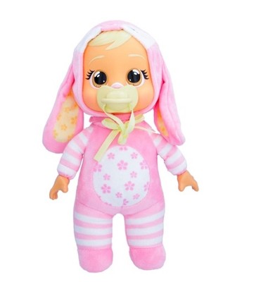 Cry Babies Tiny Cuddles Bunny Lola, weint echte Tränen mit rosa Häschen PJs 9 Zoll