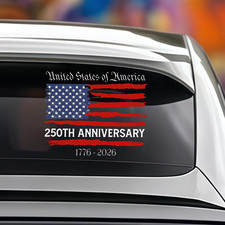 2PCS America 250Th Anniversary Decal the Independence of USA Sticker 1776-2026 A
