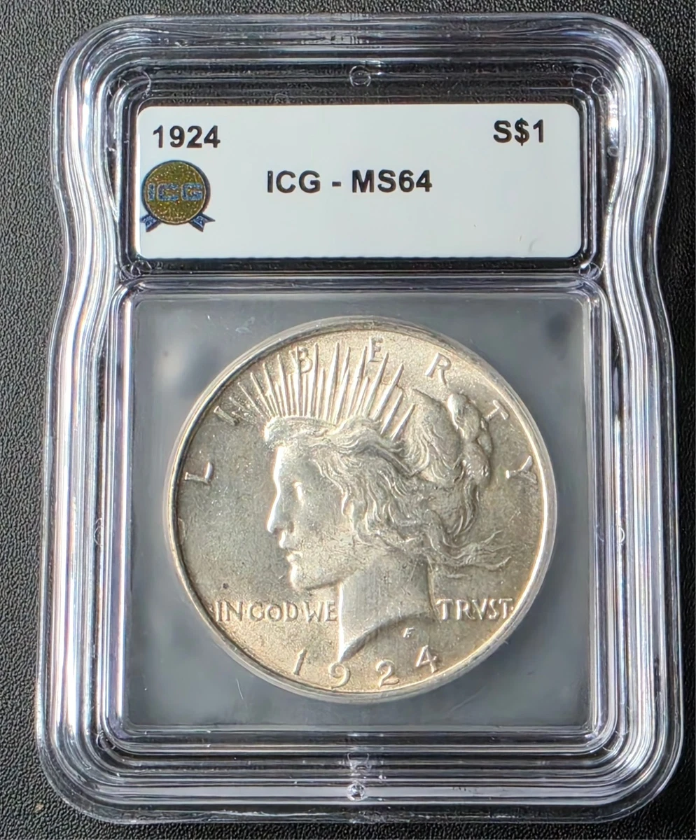 アメリカ ピースダラー銀貨 1924年 PCGS MS64 MS 64 Graded 1924 Year Peace Dollars (1921-1935) for sale | eBay