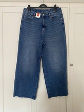 Marks & Spencer Wide Leg Cropped Jeans 14 Long