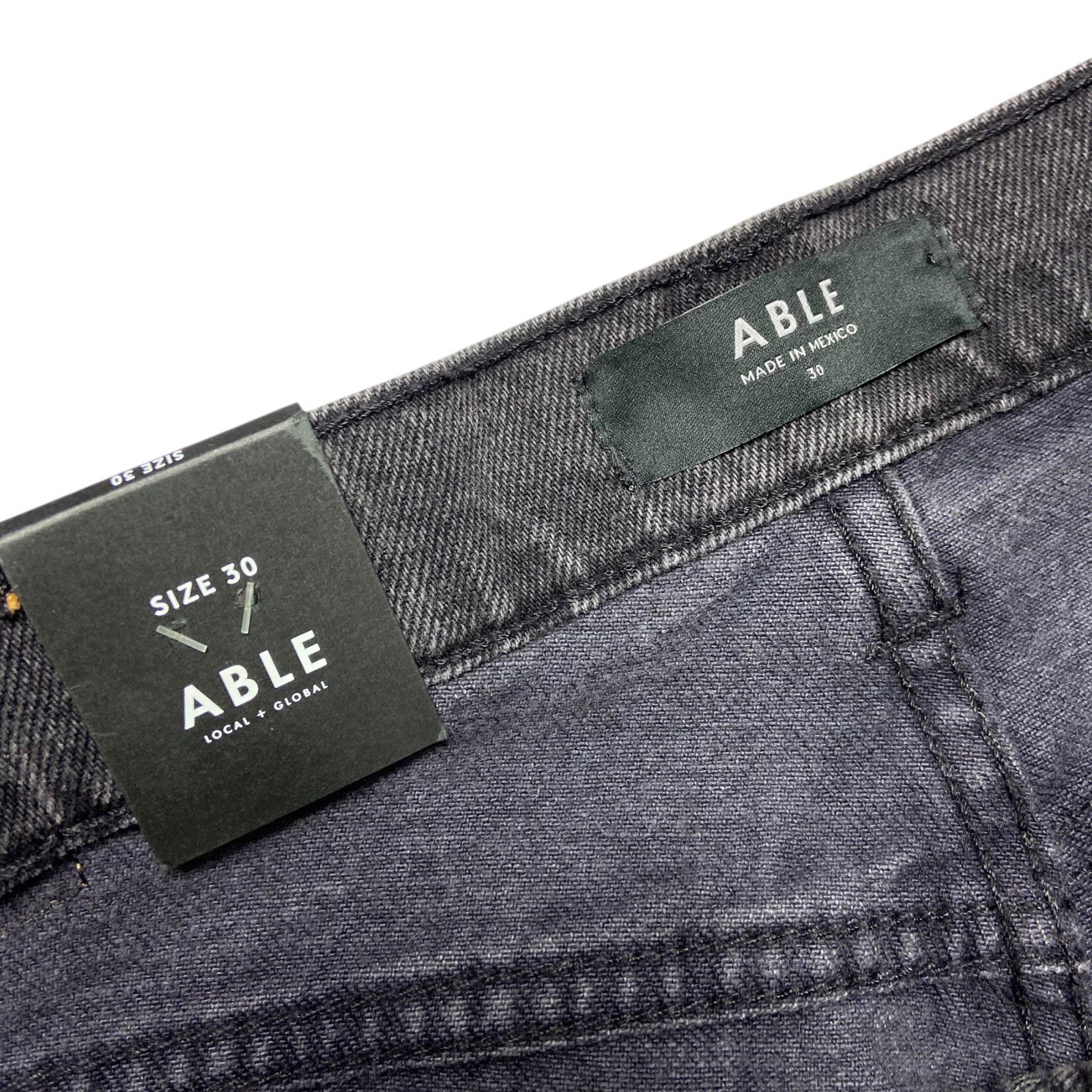 ABLE Women's Becky Straight Leg Jeans Gray Wash 30