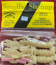 One pack Vintage "Smelly Shrimp" Very Large Fish Baits. 1950's-60's. (B216)