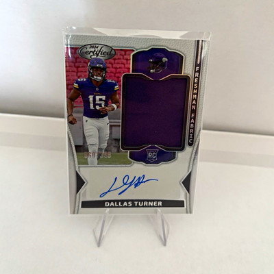Panini Certified 2024 Dallas Turner Vikings Freshman Fabric RC Auto Patch /399